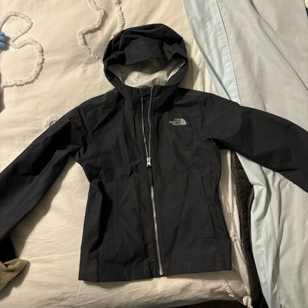 Girls North face rain coat
